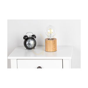 Stolná lampa Minnie, 1xE27, Max. 25 W, olejovaný dub/čierna, PVC kábel, Ø 8 cm small 1