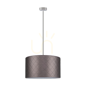 Závesné svietidlo Mirabella, 1xE27, Max. 60 W, chrómovaný kov / antracitový opletený kábel / hnedé tienidlo, Ø 50 cm small 0