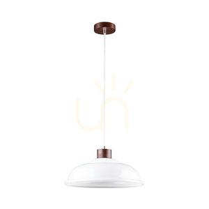Závesné svietidlo Molde, 1xE27, Max. 60 W, bukové a orechové drevo / priehľadný PVC kábel / biele sklenené tienidlo, Ø 34 cm small 0