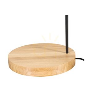 Stojaca lampa Muriel, 1xE27, Max. 60 W, olejovaný dub / čierny kov / čierny opletený kábel, 40 cm small 3