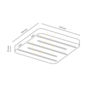 Stropné svietidlo Neele, 5xLED, 3000 K, 19,5 W, breza, 34 cm small 3