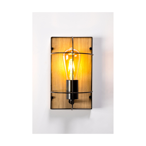 Nástenné svietidlo Britop Netuno 92041174 1xE27, max. 15 W LED, olejovaný dub/čierny kov, 15 cm small 3