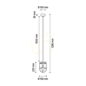 Závesné svietidlo Netuno 1xE27 Max. 60 W, olejovaný dub / čierny kov / čierny PVC kábel, Ø 15 cm small 3