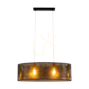 Závesné svietidlo Nevoa 2xE27 Max. 40 W, čierny kov / priehľadný PVC kábel / čierne tienidlo, 80 cm small 1