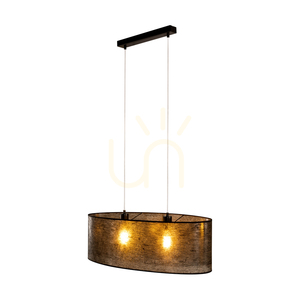 Závesné svietidlo Nevoa 2xE27 Max. 40 W, čierny kov / priehľadný PVC kábel / čierne tienidlo, 80 cm small 3