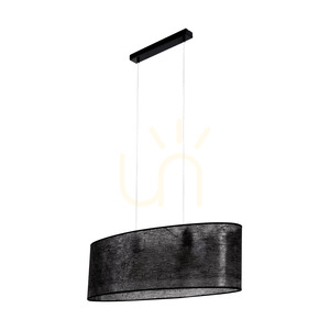 Závesné svietidlo Nevoa 2xE27 Max. 40 W, čierny kov / priehľadný PVC kábel / čierne tienidlo, 80 cm small 4