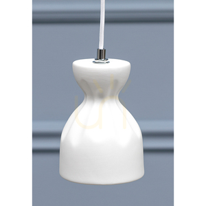 Závesné svietidlo Noelle, 7xE14, Max. 40 W, chrómový kov / biele keramické tienidlá, Ø 38 cm small 2