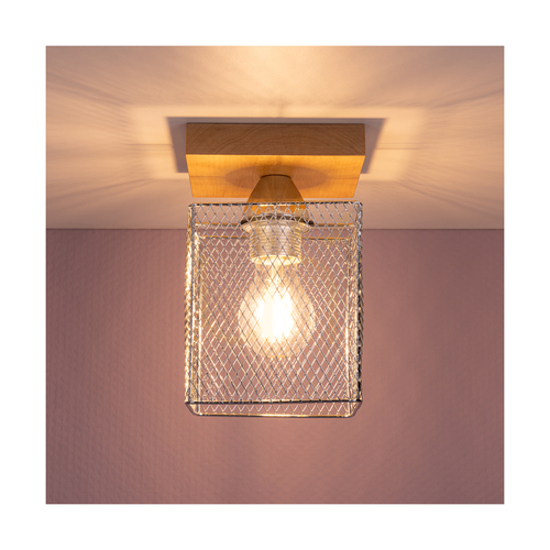 Skontrolujte Stropné svietidlo Spot Light Norman Wood 8175160, breza a chróm, 1×E27