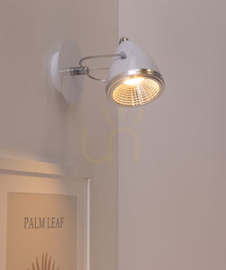Nástenná svietidlo Oliver, obsahuje 1x LED žiarovku GU10 (max.. 6 W), biela/chrómová kovová, 21 cm small 3