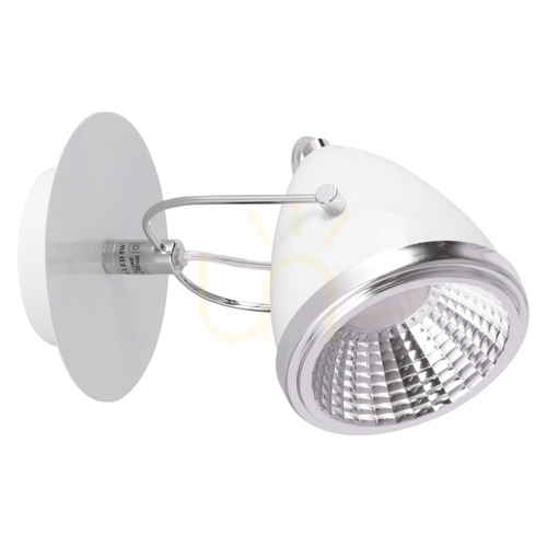 Skontrolujte Nástenná svietidlo Oliver, obsahuje 1x LED žiarovku GU10 (max.. 6 W), biela/chrómová kovová, 21 cm