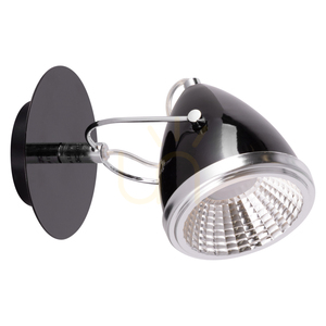 Nástenná svietidlo Oliver, obsahuje 1x LED žiarovku GU10 (max.. 6 W), čierny/chrómový kov, 21 cm small 0