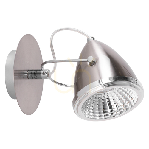 Skontrolujte Nástenná svietidlo Oliver, obsahuje 1x LED žiarovku GU10 (max.. 6 W), saténovo-chrómový kov, 21 cm
