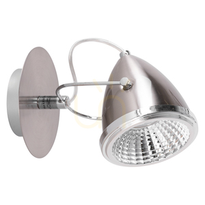 Nástenná svietidlo Oliver, obsahuje 1x LED žiarovku GU10 (max.. 6 W), saténovo-chrómový kov, 21 cm small 0