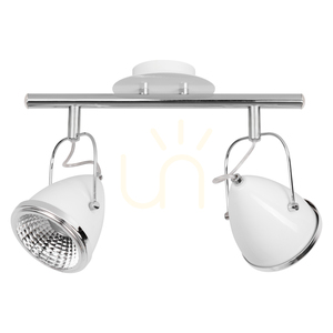 Stropné svietidlo Oliver, obsahuje 2 LED žiarovky GU10, max.. 5,5 W, biela/chrómová kovová, 35 cm small 0