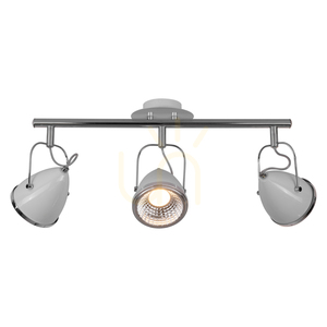 Stropné svietidlo Oliver, vrátane 3 LED žiaroviek GU10, Max. 6 W, biela/chrómová kovová, 53 cm small 1