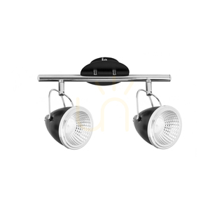 Stropné svietidlo Oliver Incl. 2x GU10 LED, max.. 6 W, čierny/chrómový kov, 35 cm small 0