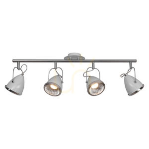 Stropné svietidlo Oliver, obsahuje 4 LED žiarovky GU10, max.. 6 W, biela/chrómová kovová, 76 cm small 1