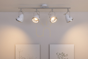 Stropné svietidlo Oliver, obsahuje 4 LED žiarovky GU10, max.. 6 W, biela/chrómová kovová, 76 cm small 3