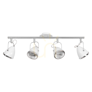 Stropné svietidlo Oliver, obsahuje 4 LED žiarovky GU10, max.. 6 W, biela/chrómová kovová, 76 cm small 0