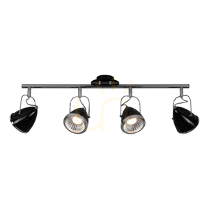 Stropné svietidlo Oliver Incl. 4xGU10 LED, max.. 6 W, čierny/chrómový kov, 76 cm small 1