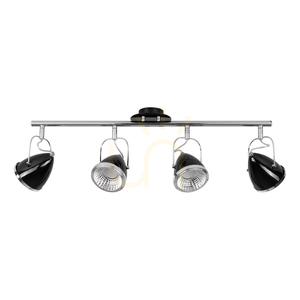 Stropné svietidlo Oliver Incl. 4xGU10 LED, max.. 6 W, čierny/chrómový kov, 76 cm small 0