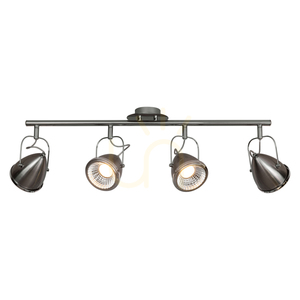 Stropné svietidlo Oliver, obsahuje 4 LED žiarovky typu GU10 (max.. 6 W), saténová/chrómová, 76 cm small 1