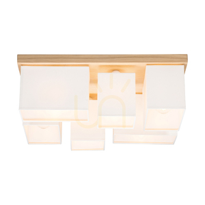 Stropné svietidlo Paloma, 6xE27, Max. 25 W, olejovaný dub/biela, tienidlo 55 cm small 5