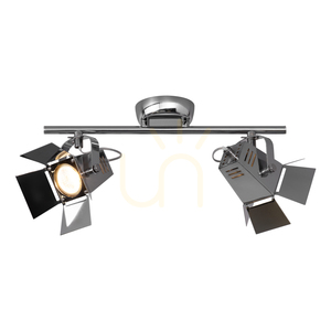 Stropné svietidlo s fotografiou, obsahuje 2 LED žiarovky typu GU10, max.. 5 W, chrómovaný kov, 40 cm small 1