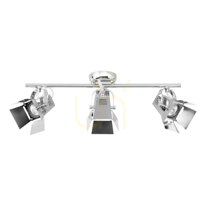 Fotografické stropné svietidlo, obsahuje 3 LED žiarovky typu GU10, max.. 5 W, chrómovaný kov, 57 cm small 0