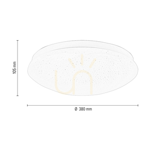 Stropné svietidlo AEG, 1xLED, 2700 K, 20 W, biely kov/biely plast, Ø 38 cm small 2