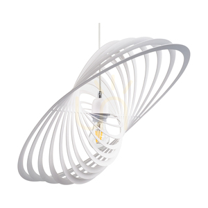 Závesné svietidlo Planet, 1xE27, Max. 60 W, biely kov / biely PVC kábel / biely kovový tienidlo, 61 cm small 1
