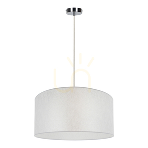 Závesné svietidlo Prata, 1xE27, Max. 60 W, chrómovaný kov / priehľadný PVC kábel / strieborné tienidlo, Ø 50 cm small 0