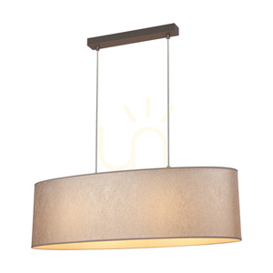Závesné svietidlo Prata, 2xE27, Max. 40 W, sivý kov / priehľadný PVC kábel / strieborné tienidlo, 80 cm small 1