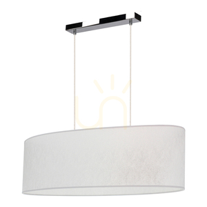 Závesné svietidlo Prata, 2xE27, Max. 40 W, chrómovaný kov / priehľadný PVC kábel / strieborné tienidlo, 80 cm small 0
