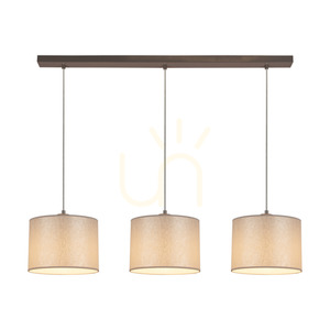 Závesné svietidlo Prata, 3xE27, Max. 40 W, sivý kov / priehľadný PVC kábel / strieborné tienidlo, 100 cm small 1