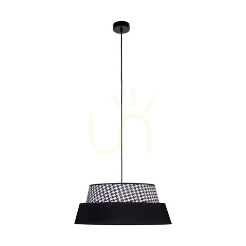 Skontrolujte Závesné svietidlo „Preto Pepito“, 1xE27, Max. 60 W, čierny kov / čierny opletený kábel / čierne tienidlo typu „Pepitka“, Ø 50 cm