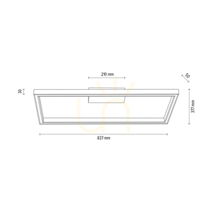 Stropné svietidlo Ramme, 1xLED, 3000 K, 34 W, olejovaný dub, 83 cm small 6