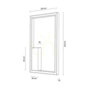 Nástenná svietidlo Ramme „In&amp;Out“, 1xLED, 3000 K, 28 W, olejovaný dub, s dotykovým stmievačom, 32 cm small 3