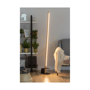 Stojaca lampa Rapid, 1xLED, 3000 K, 19 W, olejovaný dub/čierny kov/čierny PVC kábel (40 cm) small 5
