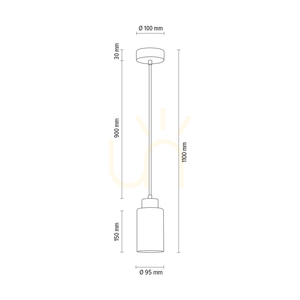 Závesné svietidlo Ravio, 1xE27, Max. 60 W, breza/čierna, PVC kábel, biely a čierny sklenený tienidlo, Ø 10 cm small 2
