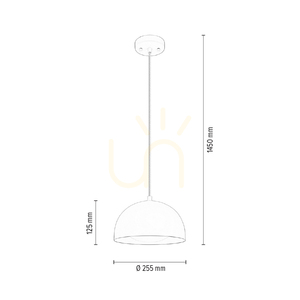 Závesné svietidlo Ray, obsahuje 1x LED 3000 K 10 W, biely kov/priehľadný PVC kábel, Ø 25,5 cm small 4