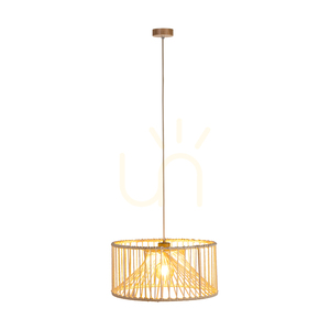 Závesné svietidlo Reve, 1xE27, Max. 15 W LED, olejovaný dub/prírodná farba, opletený kábel/krémovo sfarbená opletená bavlnená šnúra, Ø 50 cm small 1