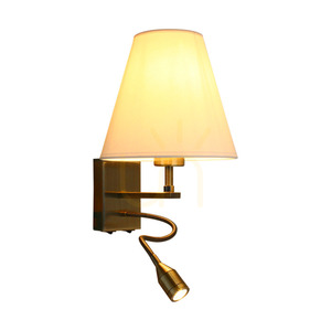 Nástenná svietidlo Relax: 1xE27 (max.. 60 W), 1x LED 3000 K 1 W, kovová patina/biela, tienidlo 25 cm small 1