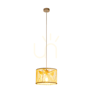 Závesné svietidlo Reve, 1xE27, Max. 15 W LED, olejovaný dub/prírodná farba, opletený kábel/krémovo sfarbená opletená bavlnená šnúra, Ø 30 cm small 1
