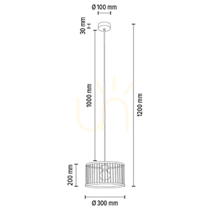 Závesné svietidlo Reve, 1xE27, Max. 15 W LED, olejovaný dub/prírodná farba, opletený kábel/krémovo sfarbená opletená bavlnená šnúra, Ø 30 cm small 5