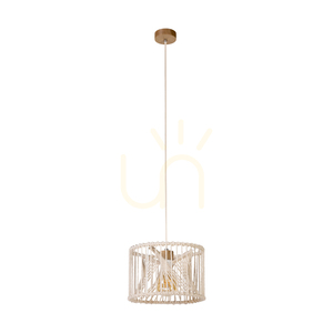 Závesné svietidlo Reve, 1xE27, Max. 15 W LED, olejovaný dub/prírodná farba, opletený kábel/krémovo sfarbená opletená bavlnená šnúra, Ø 30 cm small 0