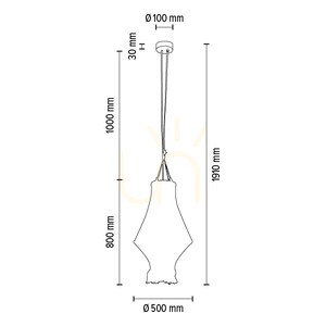 Reve 3xE27 Max. 15 W LED závesné svietidlo, olejovaný dub/prírodná farba, opletený kábel/krémovo sfarbená opletená bavlnená šnúra, Ø 50 cm small 2
