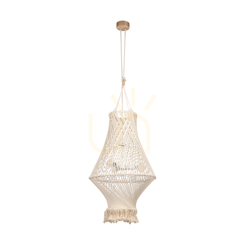 Skontrolujte Reve 3xE27 Max. 15 W LED závesné svietidlo, olejovaný dub/prírodná farba, opletený kábel/krémovo sfarbená opletená bavlnená šnúra, Ø 50 cm