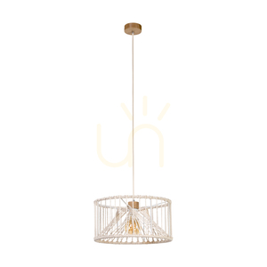 Závesné svietidlo Reve, 1xE27, Max. 15 W LED, olejovaný dub/prírodná farba, opletený kábel/krémovo sfarbená opletená bavlnená šnúra, Ø 40 cm small 0