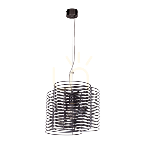 Skontrolujte Závesné svietidlo Ringo, 1xE27, Max. 60 W, čierny kov / čierny PVC kábel, Ø 28 cm